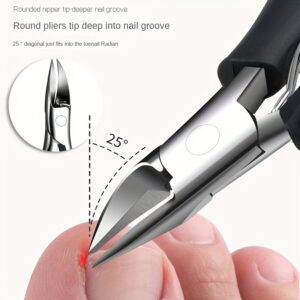 Heavy-Duty Professional Nail Clippers - Precision Ingrown Toenail Nippers & Dead Skin Remover - Ergonomic Grip, Stainless Steel, Salon-Quality Pedicure Care Tool for Thick Nails