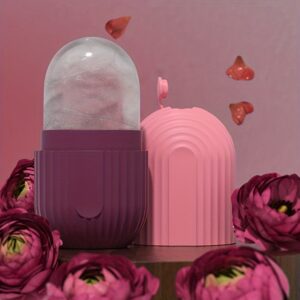 Silicone Facial Ice Roller for Skin Glow & De-Puffing – Reusable, Leakproof Beauty Massage Tool for Daily Skincare Routine, Formaldehyde-Free, No Power or Battery Needed