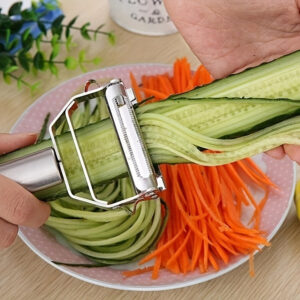 Sharp Stainless Steel 1pc Vegetable Peeler - Durable Food-Safe Kitchen Gadget for Effortless Peeling of Potatoes, Carrots, Cucumbers & More - Ideal for Home, Restaurants & Hotels