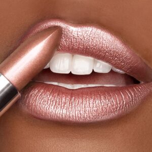 1pc Coral Pearlescent Lipstick - Waterproof, Long-Lasting Shimmer Lip Gloss, Non-Sticky Formula, Easy Application for All Skin Types