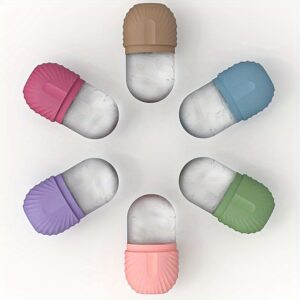 Ice Face Roller, Ice Roller For Face & Eye Puffiness, Facial Massager Contour And Enhance Skin Care & Glow, Ice Facial Roller Mold Cube, Reusable & Leakproof