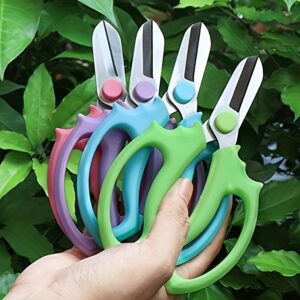 SUMYOUNG Professional Pruning Shears, Ambidextrous Comfort Grip Handles, Classic Style, Stainless Steel Blades, Manual Garden Scissors for Flower Arranging, Gardening Trimming, Plant Pruning, Fruit Picking