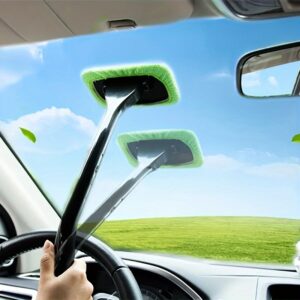 Car Glass Cleaning Brush, Interior Cleaning Mirror Cleaning Brush Window Windshield Cleaning Tool