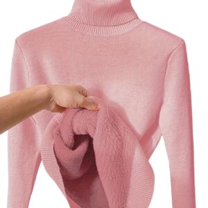 Solid Turtle Neck Pullover Sweater, Casual Long Sleeve Thermal Sweater For Fall & Winter, Women's Clothing