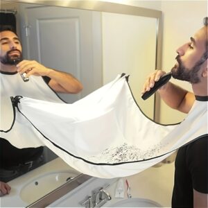 1pc Men's Home Beard Scraping Extra Wide Tie, Suction Cup Shape Shaving Bib, Ideal choice for Gifts
