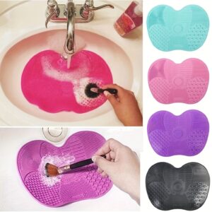 Silicone Apple Scrub Pad With Suction Cup Silicone Scrub Pad Beauty Tool Scrub Pad Makeup Brush Cleaning Pad