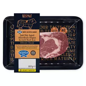 100% Scotch Beef Salt Dry Aged Aberdeen Angus 8oz Ribeye Steak