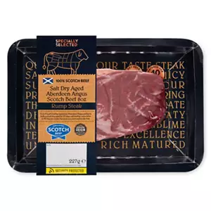 100% Scotch Beef Salt Dry Aged Aberdeen Angus 8oz Rump Steak