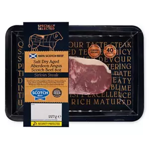 100% Scotch Beef Salt Dry Aged Aberdeen Angus 8oz Sirloin Steak