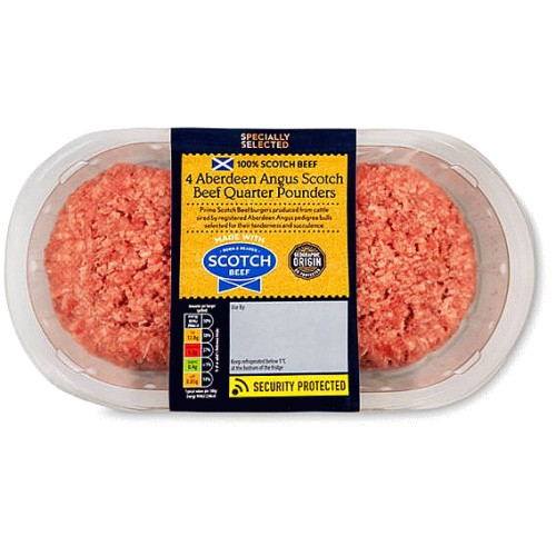 Aberdeen Angus Scotch Beef Quarter Pounders (4)