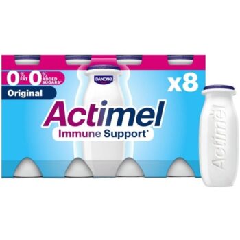Actimel Original 0% Added Sugar Fat Free Yogurt Drink (8 x 100g)