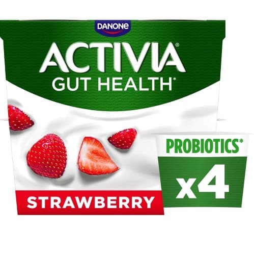 Activia Strawberry Gut Health Yogurt (4 x 115g)