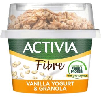 Activia Vanilla & Granola Breakfast Pot with Spoon Low Fat Yoghurt (165g)
