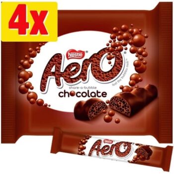 Aero Milk Chocolate Bubbly Bar Multipack (4 x 27g)