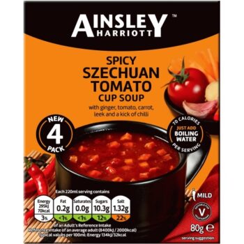 Ainsley Harriott Spicy Szechuan Tomato Cup Soup 4 Sachets (4 x 80g)