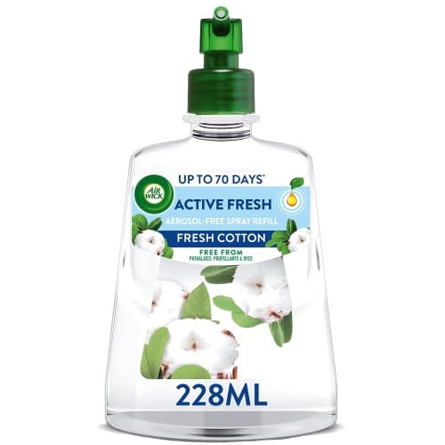 Air Wick Active Fresh Aerosol-Free Automatic Spray Refill Fresh Cotton (228ml)