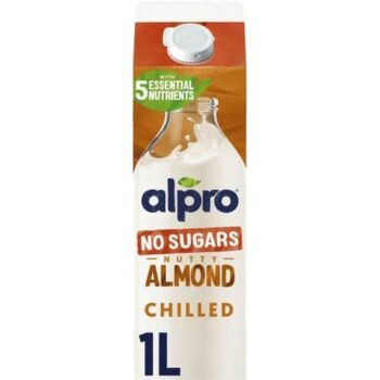 Alpro Almond No Sugars Chilled Drink Dairy Free Unsweetened (1 Litre)