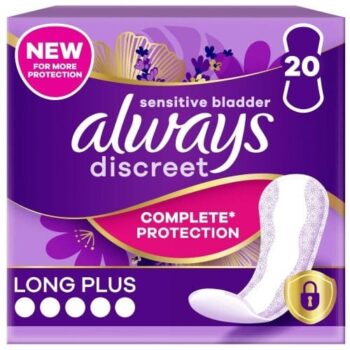 Always Discreet Incontinence Liners Long+ For Sensitive Bladder (20)