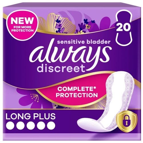 Always Discreet Incontinence Liners Long+ For Sensitive Bladder (20)