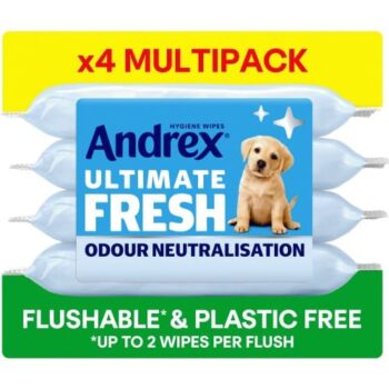 Andrex Classic Clean Flushable Moist Toilet Tissue Wipes Multipack