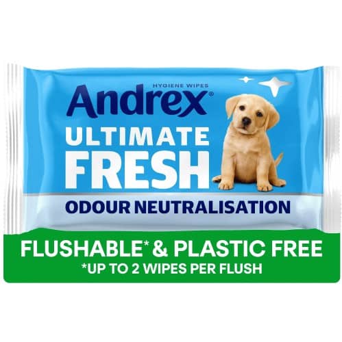 Andrex Classic Clean Flushable Moist Toilet Tissue Wipes Single Pack (36)