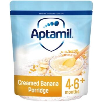 Aptamil Creamed Banana Porridge Baby Cereal 4-6+ Months (125g)