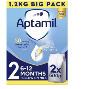 Aptamil Follow On Milk 6-12 Months Powder Formula (2 x 1.2kg)