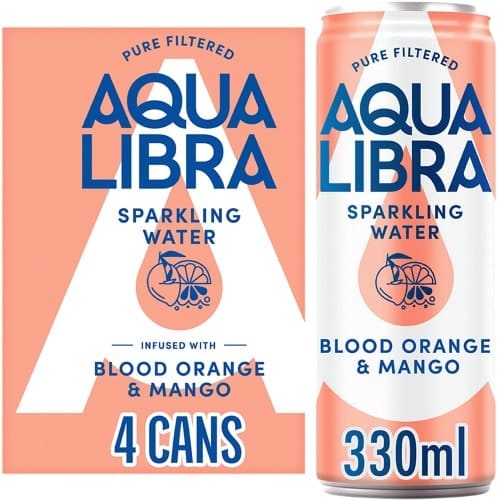 Aqua Libra Blood Orange & Mango Sparkling Water (4 x 330ml)