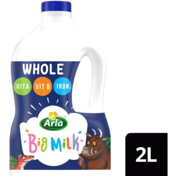 Arla Big Milk Vitamin Enriched Whole Milk for Kids 1+ (2 Litre)
