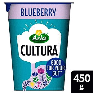 Arla Cultura Blueberry Gut Health Yogurt (450g)