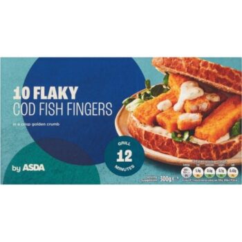 ASDA 10 Flaky Cod Fish Fingers