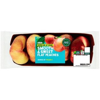 ASDA 4 Smooth & Sweet Flat Peaches