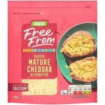 ASDA Free From Free From Grated Mature Cheddar Alternative (200g)