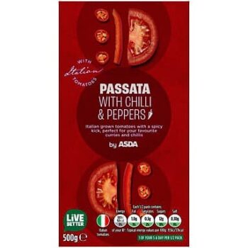 ASDA Passata with Chilli & Peppers (500g)