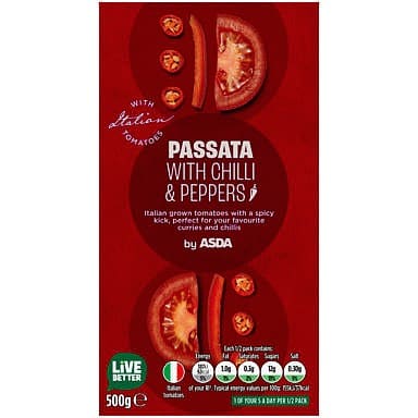 ASDA Passata with Chilli & Peppers (500g)