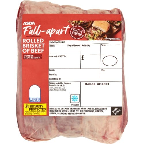 ASDA Rolled Brisket of Beef (Typically 1.1kg)