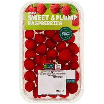 ASDA Sweet & Plump Raspberries (150g)