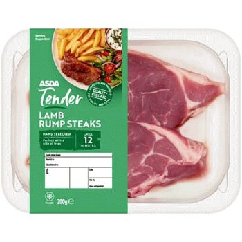 ASDA Tender Thin Cut Lamb Rump Steaks (200g)