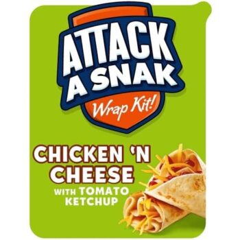Attack A Snak Chicken & Cheese Wrap Kit with Tomato Ketchup (86g)