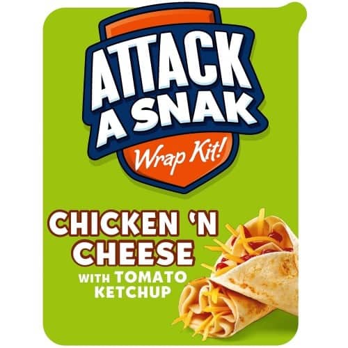 Attack A Snak Chicken & Cheese Wrap Kit with Tomato Ketchup (86g)