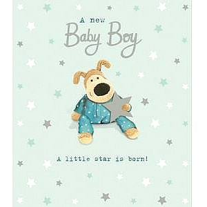 Baby Boy Congratulations Card with Boofle Greeting Card