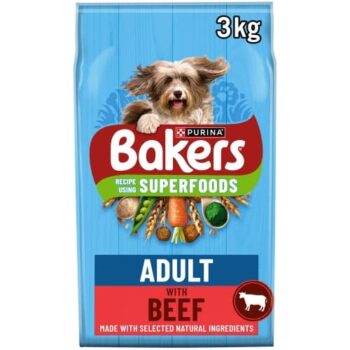 Bakers Adult Beef with Vegetables Dry Dog Food (3kg)