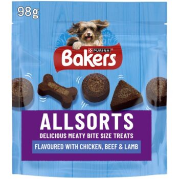 Bakers Allsorts Dog Treats Chicken Beef & Lamb Pack (98g)