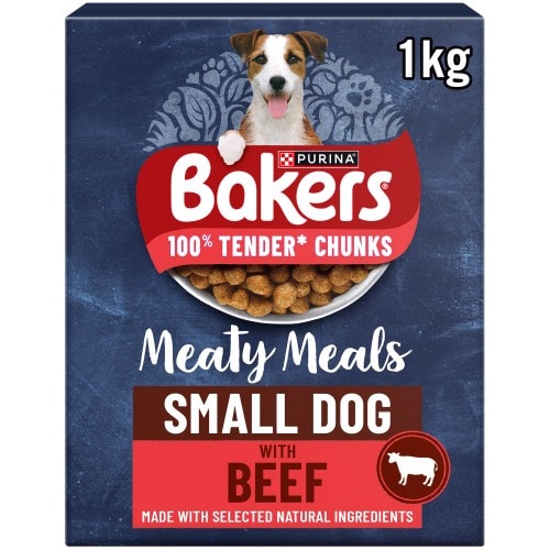 Bakers Meaty Meals Small Dog Chicken Dry Dog Food (1kg)