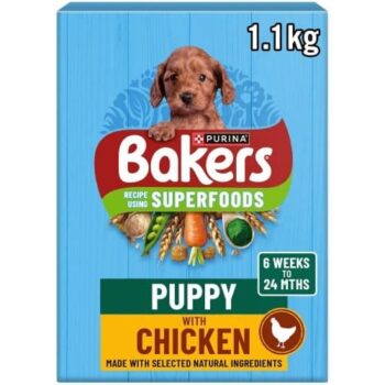 Bakers Puppy Dry Dog Food Chicken & Vegetables (1.1kg)