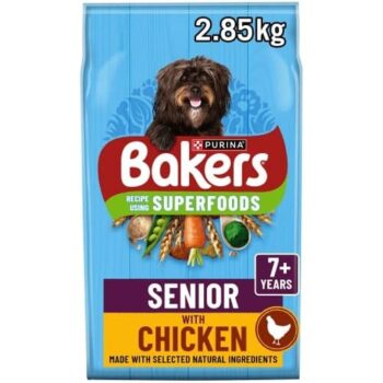 Bakers Senior Dry Dog Food with Chicken Vegetables & Wholegrain (2.85kg)