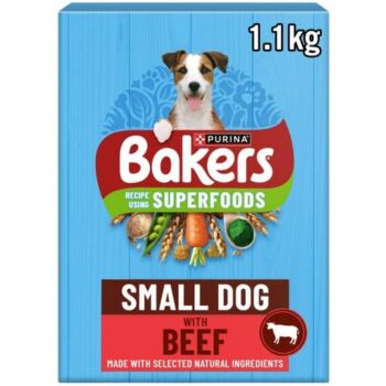 Bakers Small Dry Dog Food Beef & Vegetables (1.1kg)
