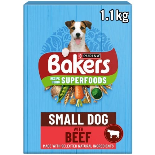 Bakers Small Dry Dog Food Beef & Vegetables (1.1kg)