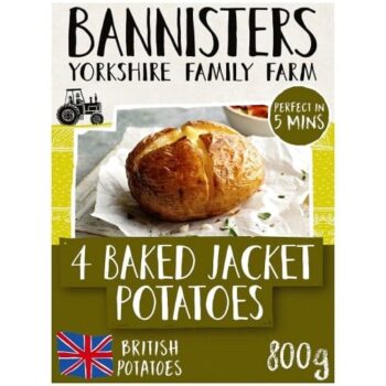 Bannisters Farm 4 Baked Jacket Potatoes (800g)