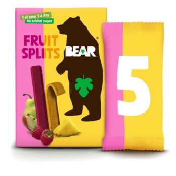 Bear Fruit Splits Raspberry Pineapple (5 x 20g)
